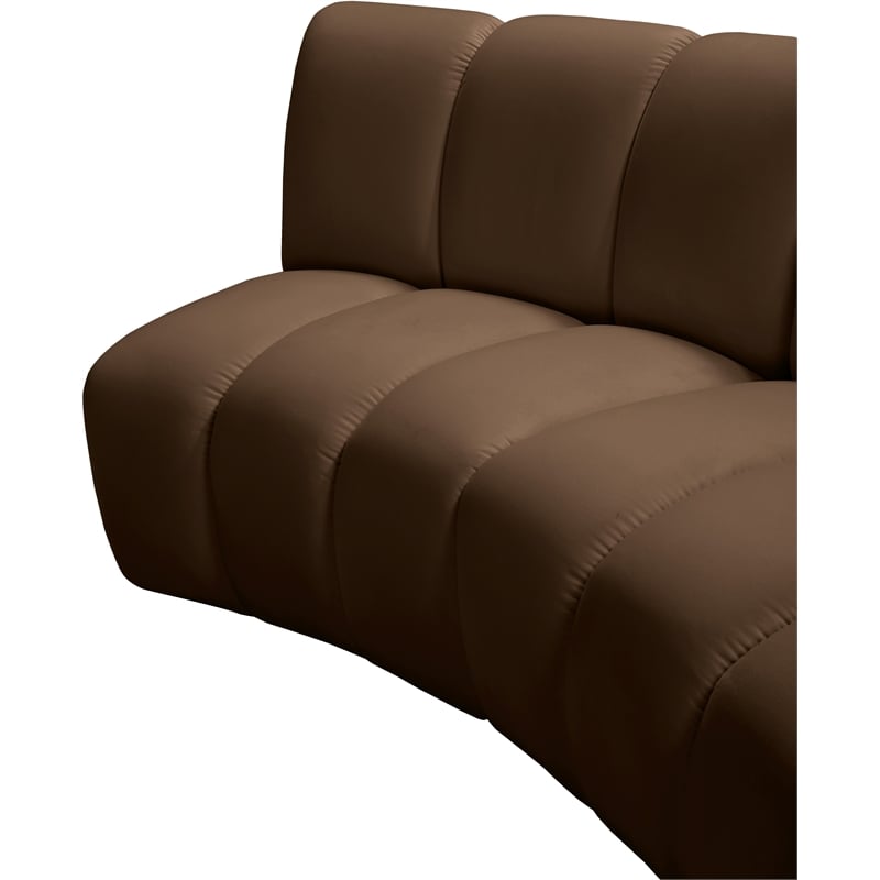 Meridian Furniture Infinity Brown Velvet 5pc. Modular Sectional