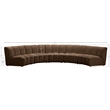 Meridian Furniture Infinity Brown Velvet 5pc. Modular Sectional