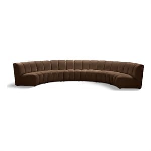 Meridian Furniture Infinity Brown Velvet 6pc. Modular Sectional