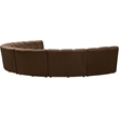 Meridian Furniture Infinity Brown Velvet 7pc. Modular Sectional