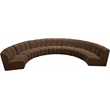 Meridian Furniture Infinity Brown Velvet 7pc. Modular Sectional