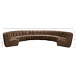 Meridian Furniture Infinity Brown Velvet 9pc. Modular Sectional