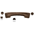Meridian Furniture Infinity Brown Velvet 9pc. Modular Sectional
