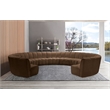 Meridian Furniture Infinity Brown Velvet 11pc. Modular Sectional