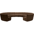 Meridian Furniture Infinity Brown Velvet 11pc. Modular Sectional