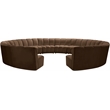 Meridian Furniture Infinity Brown Velvet 12pc. Modular Sectional