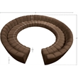 Meridian Furniture Infinity Brown Velvet 12pc. Modular Sectional