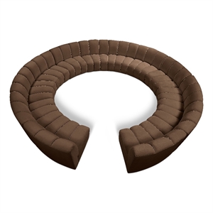 Meridian Furniture Infinity Brown Velvet 12pc. Modular Sectional