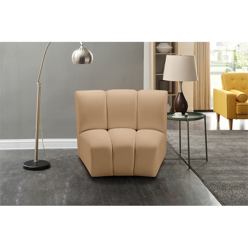 Meridian Furniture Infinity Camel Velvet Modular Chair