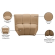 Meridian Furniture Infinity Camel Velvet Modular Chair
