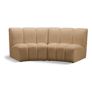 Meridian Furniture Infinity Camel Velvet 2pc. Modular Sectional
