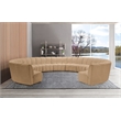 Meridian Furniture Infinity Camel Velvet 11pc. Modular Sectional