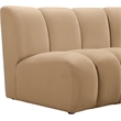 Meridian Furniture Infinity Camel Velvet 11pc. Modular Sectional