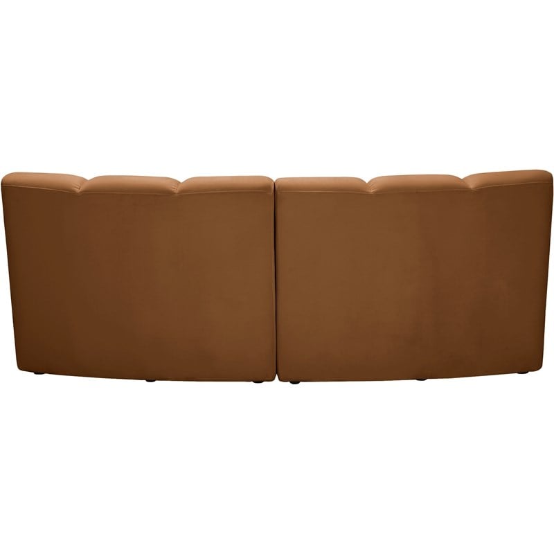 Meridian Furniture Infinity Saddle Velvet 2pc. Modular Sectional