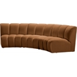 Meridian Furniture Infinity Saddle Velvet 3pc. Modular Sectional