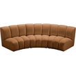 Meridian Furniture Infinity Saddle Velvet 3pc. Modular Sectional