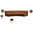 Meridian Furniture Infinity Saddle Velvet 3pc. Modular Sectional