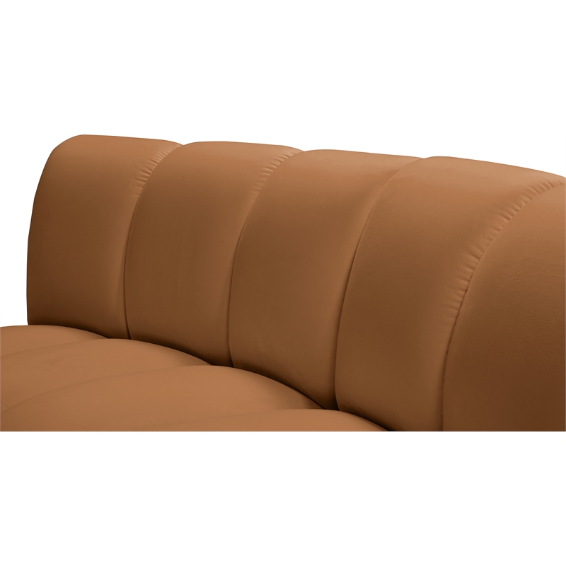 Meridian Furniture Infinity Saddle Velvet 4pc. Modular Sectional