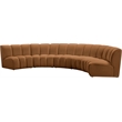 Meridian Furniture Infinity Saddle Velvet 5pc. Modular Sectional