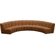 Meridian Furniture Infinity Saddle Velvet 5pc. Modular Sectional