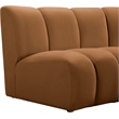 Meridian Furniture Infinity Saddle Velvet 5pc. Modular Sectional