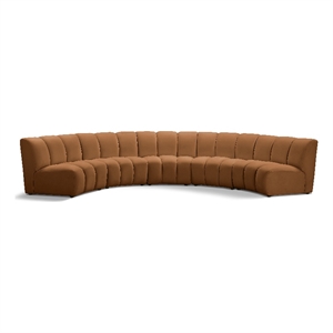 Meridian Furniture Infinity Saddle Velvet 5pc. Modular Sectional