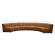 Meridian Furniture Infinity Saddle Velvet 6pc. Modular Sectional