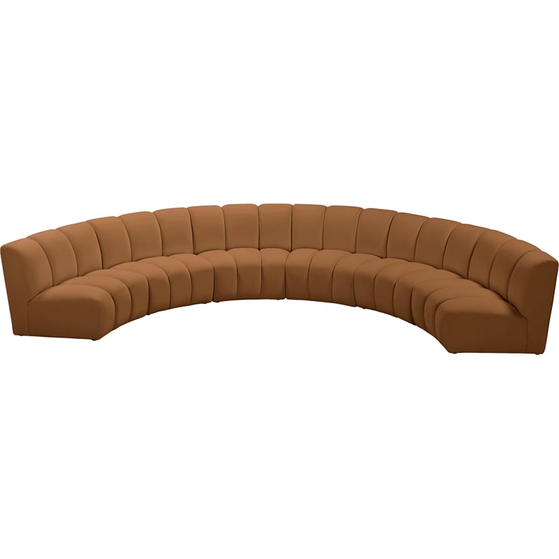Meridian Furniture Infinity Saddle Velvet 6pc. Modular Sectional