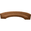 Meridian Furniture Infinity Saddle Velvet 6pc. Modular Sectional