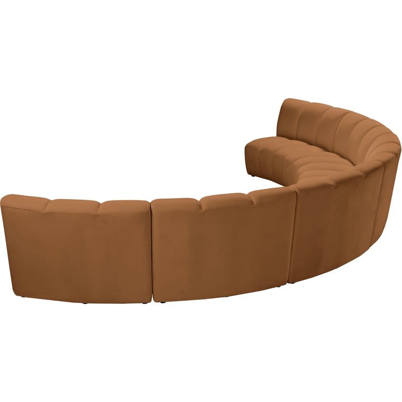 Meridian Furniture Infinity Saddle Velvet 6pc. Modular Sectional