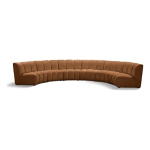 Meridian Furniture Infinity Saddle Velvet 6pc. Modular Sectional