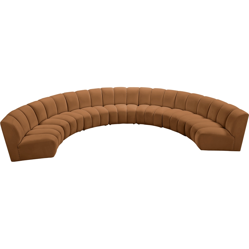 Meridian Furniture Infinity Saddle Velvet 7pc. Modular Sectional