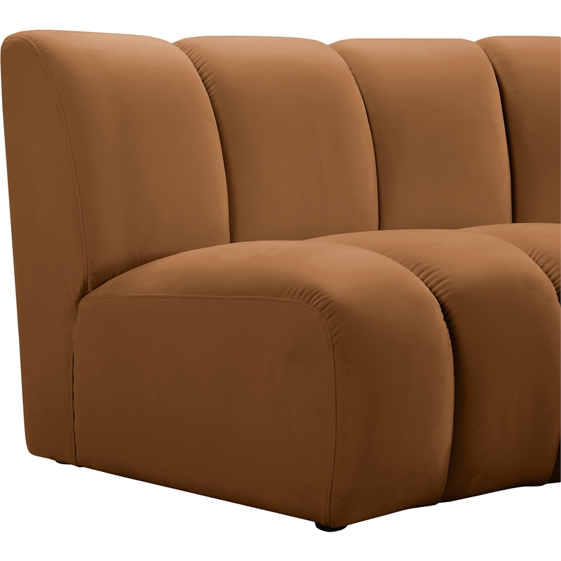 Meridian Furniture Infinity Saddle Velvet 7pc. Modular Sectional