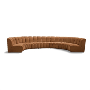 Meridian Furniture Infinity Saddle Velvet 7pc. Modular Sectional