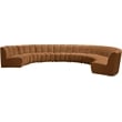 Meridian Furniture Infinity Saddle Velvet 8pc. Modular Sectional