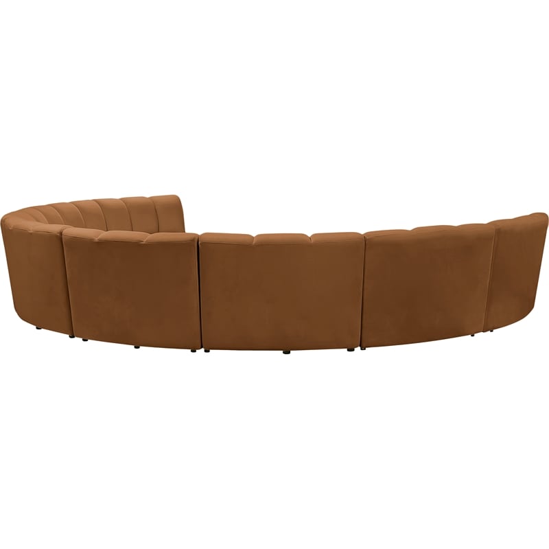 Meridian Furniture Infinity Saddle Velvet 8pc. Modular Sectional