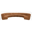 Meridian Furniture Infinity Saddle Velvet 9pc. Modular Sectional