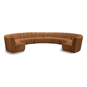 Meridian Furniture Infinity Saddle Velvet 10pc. Modular Sectional