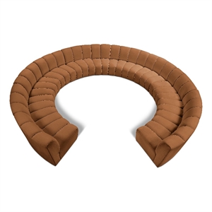 Meridian Furniture Infinity Saddle Velvet 11pc. Modular Sectional