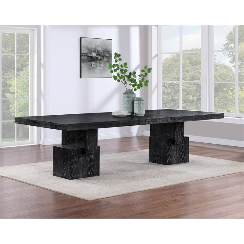 Meridian Furniture Anzio Black Oak Veneer Dining Table