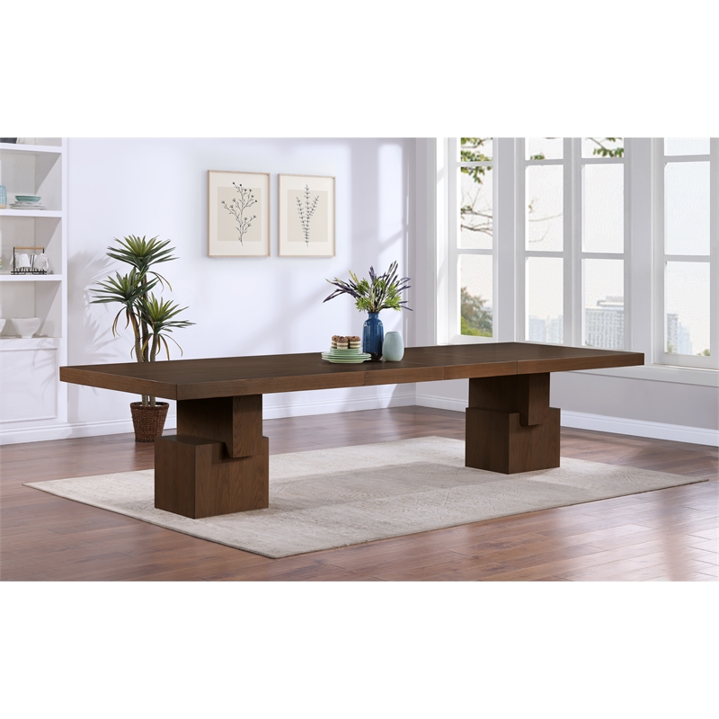 Meridian Furniture Anzio Brown Oak Veneer Dining Table