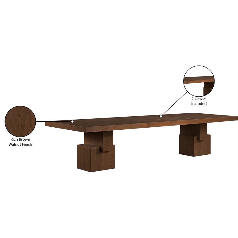 Meridian Furniture Anzio Brown Oak Veneer Dining Table