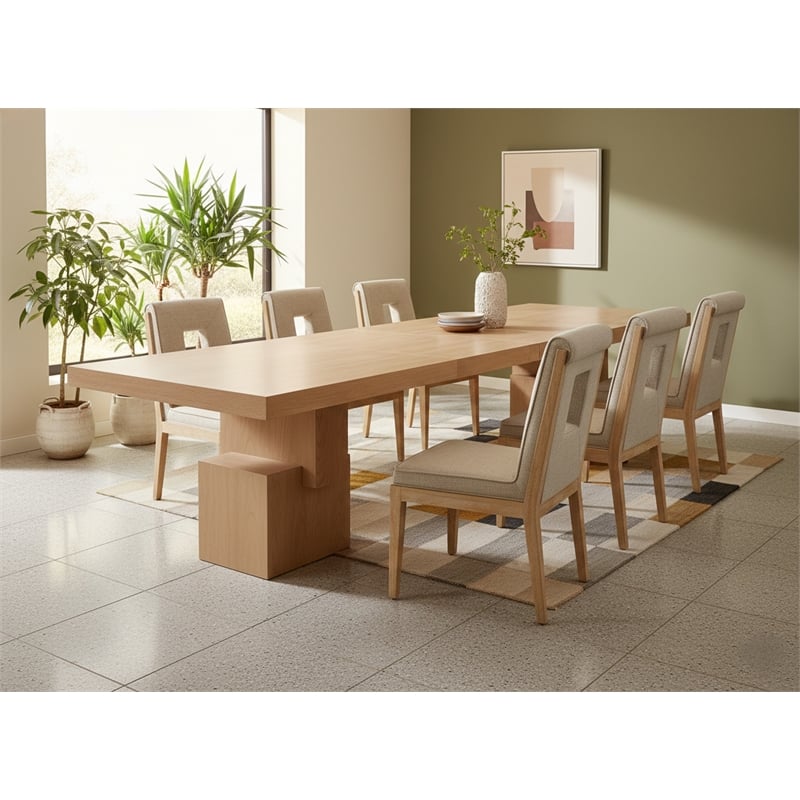 Meridian Furniture Anzio Oak Veneer Dining Table