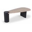 Meridian Furniture Taverna Natural Travertine / Oak Wood / Plywood Coffee Table