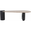 Meridian Furniture Taverna Natural Travertine / Oak Wood / Plywood Coffee Table