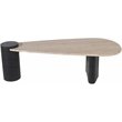Meridian Furniture Taverna Natural Travertine / Oak Wood / Plywood Coffee Table
