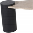 Meridian Furniture Taverna Natural Travertine / Oak Wood / Plywood Coffee Table