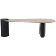 Meridian Furniture Taverna Natural Travertine / Oak Wood / Plywood Coffee Table