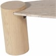 Meridian Furniture Taverna Natural Travertine / Oak Wood / Plywood Coffee Table