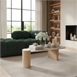 Meridian Furniture Taverna Natural Travertine / Oak Wood / Plywood Coffee Table